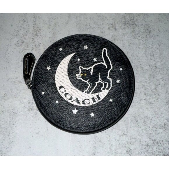 Coach Halloween Moon Cat Bucket Wristlet and Coin Purse Lot - Picture 5 of 7